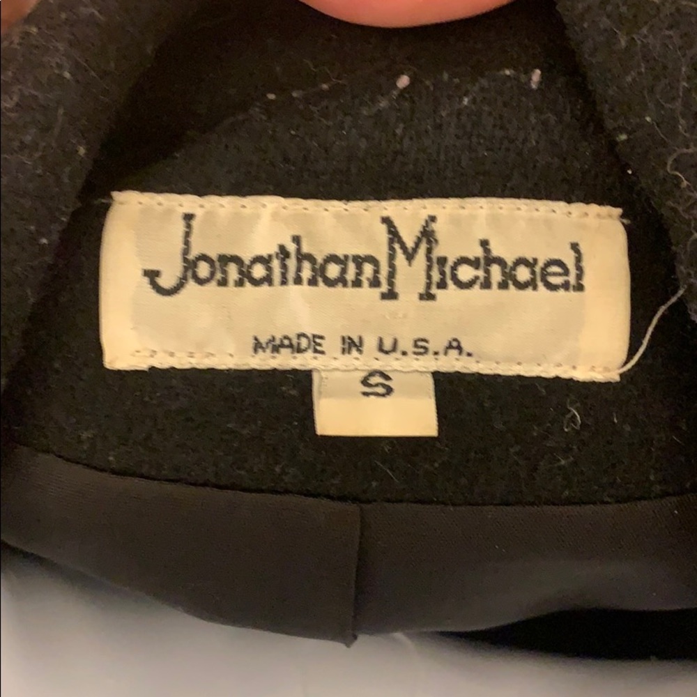 Jonathan Michael Vintage Black Wool/Nylon Belted Trench - Small - Picture 5 of 11